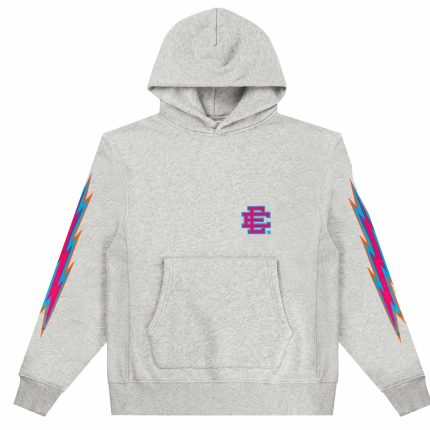 Eric Emanuel Grey W Violet EE® Bolts Hoodie